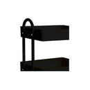 3 Tiers Kitchen Trolley Cart Black