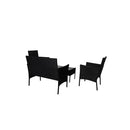 4Pcs Outdoor Furniture Setting Black