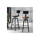 4X Bar Stool Kitchen Wooden Metal