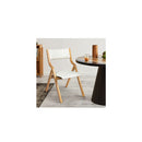 Dining Chairs Foldable Pu Beige