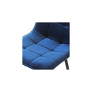 4X Dining Chairs Kitchen Velvet Blue