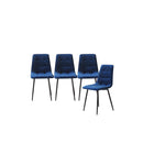 4X Dining Chairs Kitchen Velvet