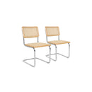 6X Woven Real Rattan Chair Dining Chairs