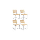 4X Woven Real Rattan Chair Dining Chairs
