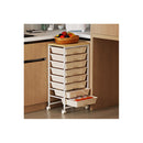 8 Drawers Storage Trolley Utility Cart Organiser Unit