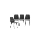 8X Dining Chairs Kitchen Velvet Grey