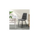 8X Dining Chairs Kitchen Velvet Grey