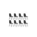 8X Dining Chairs Kitchen Velvet Grey