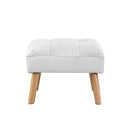 Accent Ottoman Chair Footstool Cream
