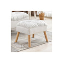 Accent Ottoman Chair Footstool Cream