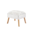 Accent Ottoman Chair Footstool Cream