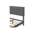 Bed Frame Upholstered Platform Mattress Base Dark Grey