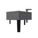 Bed Frame Upholstered Platform Mattress Base Dark Grey