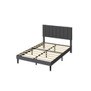 Bed Frame Upholstered Platform Mattress Base 103Cm