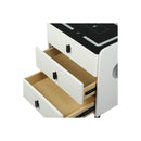 Bedside Table Led Lights Storage Drawers