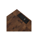 Bedside Table 2 Drawers Cabinet Brown
