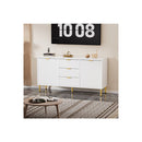 White Gold Buffet Sideboard Storage Cabinet