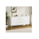 White Gold Buffet Sideboard Storage Cabinet