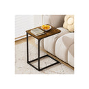 C Shaped End Table Side Sofa Coffee Wood