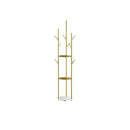 Coat Rack Clothes Stand 8 Hook Organiser Gold