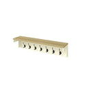 Coat Rack Wall Mounted Shelf 7 Double Hooks Storage