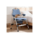 Commode Chair Adjustable Bedside Seat Blue