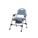 Commode Chair Adjustable Bedside Seat Blue
