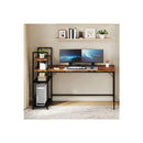 Computer Desk Study Home Table With 4 Tier Shelf