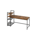 Computer Desk Study Home Table With 4 Tier Shelf