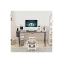 Computer Desk Study Table Storage Brown