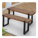 2X Dining Bench Chairs Wooden