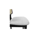 Dining Chair Wood Rattan Armless X4