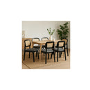 Dining Chair Wood Rattan Armless X6