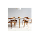 Dining Table Round Rubberwood Base White