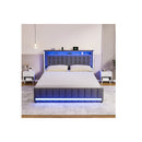 Metal Bed Frame 4 Bed Drawers 2 Usb Ports And 2 Outlets Grey