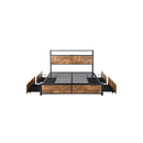 Double Bed Frame Rgb Led 4 Drawers Usb