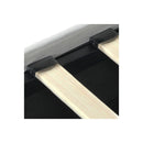 Bed Frame Rgb Led Pu 4 Drawer Usb White