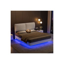 Floating Steel Bed Frame Rgb Led Light White