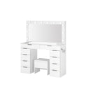 Dressing Table Led Makeup Mirror Stool Set Vanity 10 Drawers