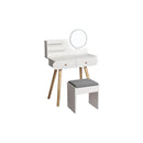 Dressing Table Stool Led Mirror White