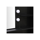 Led Dressing Table Stool Set 11 Bulbs Black