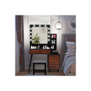 Led Dressing Table Stool Set 11 Bulbs Black