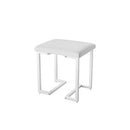 Dressing Table Stool Set With Mirror Led White