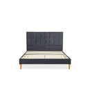 Fabric Bed Frame Double Mattress Grey