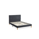 Fabric Bed Frame Double Mattress Grey