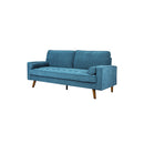 Fabric Sofa Armchair 3 Seater Couch Blue 191Cm Wide