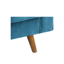 Fabric Sofa Armchair 3 Seater Couch Blue 191Cm Wide