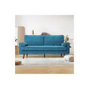 Fabric Sofa Armchair 3 Seater Couch Blue 191Cm Wide