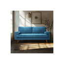 Fabric Sofa Armchair 3 Seater Couch Blue 191Cm Wide