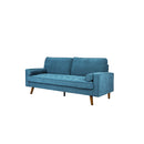 Fabric Sofa Armchair 3 Seater Couch Blue 191Cm Wide